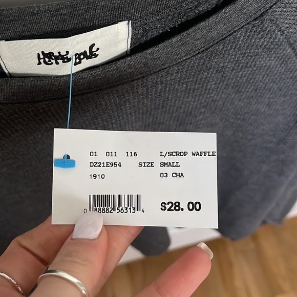 Vanilla Sky Waffle Tee-Long - Picture 4 of 4